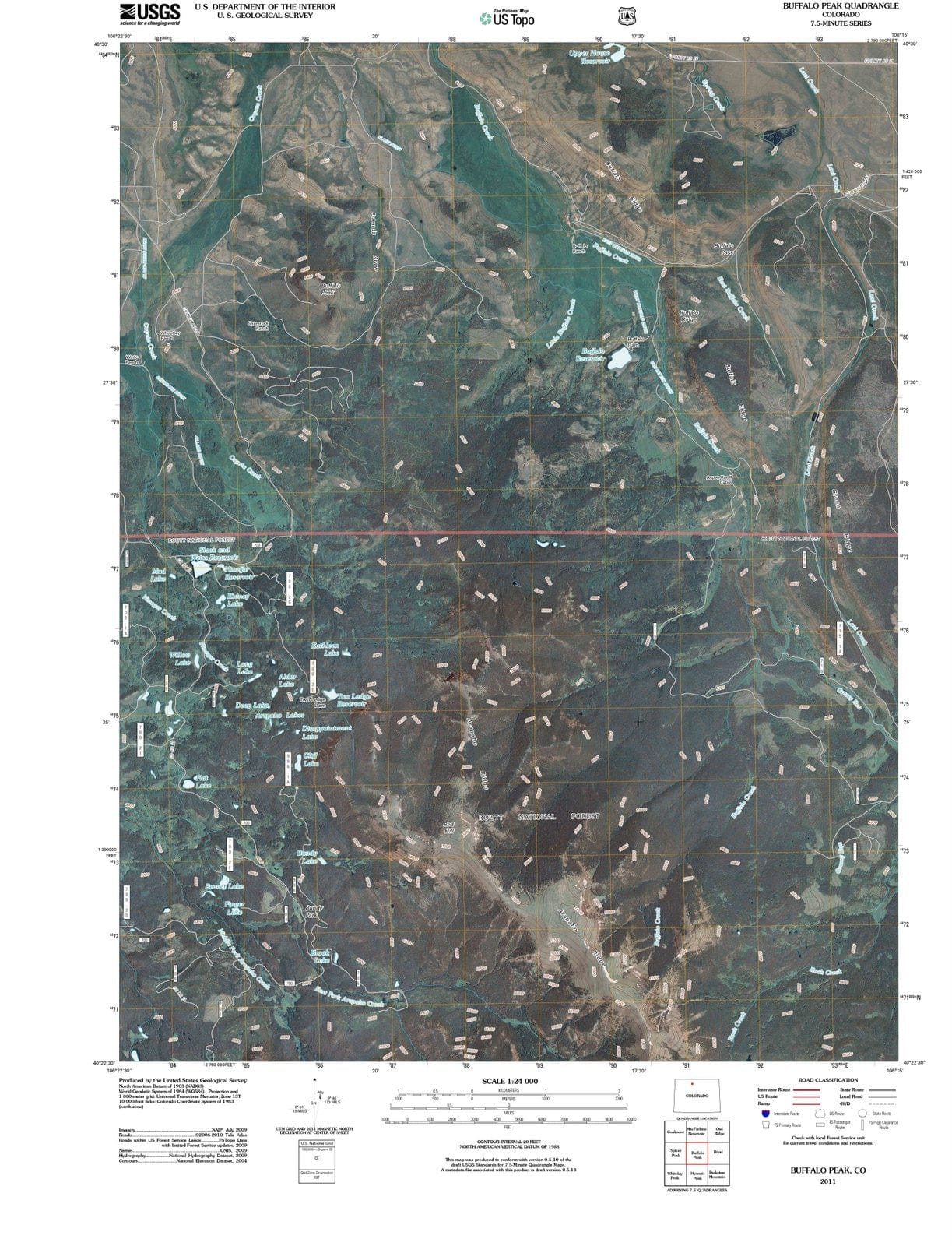2011 Buffalo Peak, CO - Colorado - USGS Topographic Map
