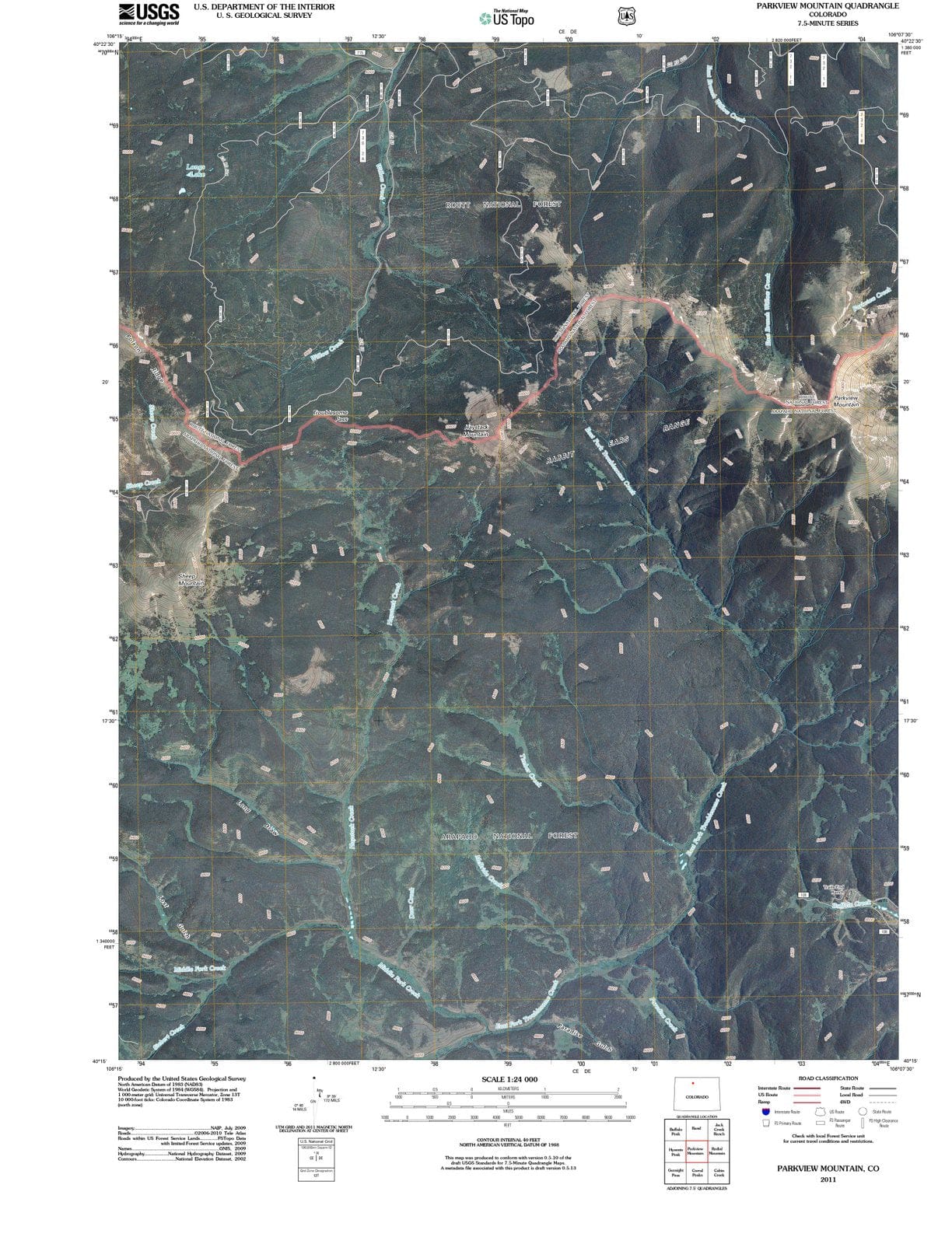 2011 Parkview Mountain, CO - Colorado - USGS Topographic Map