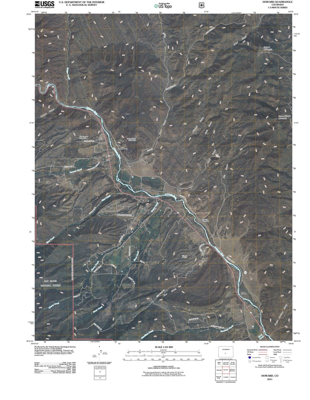 2011 Howard, CO - Colorado - USGS Topographic Map