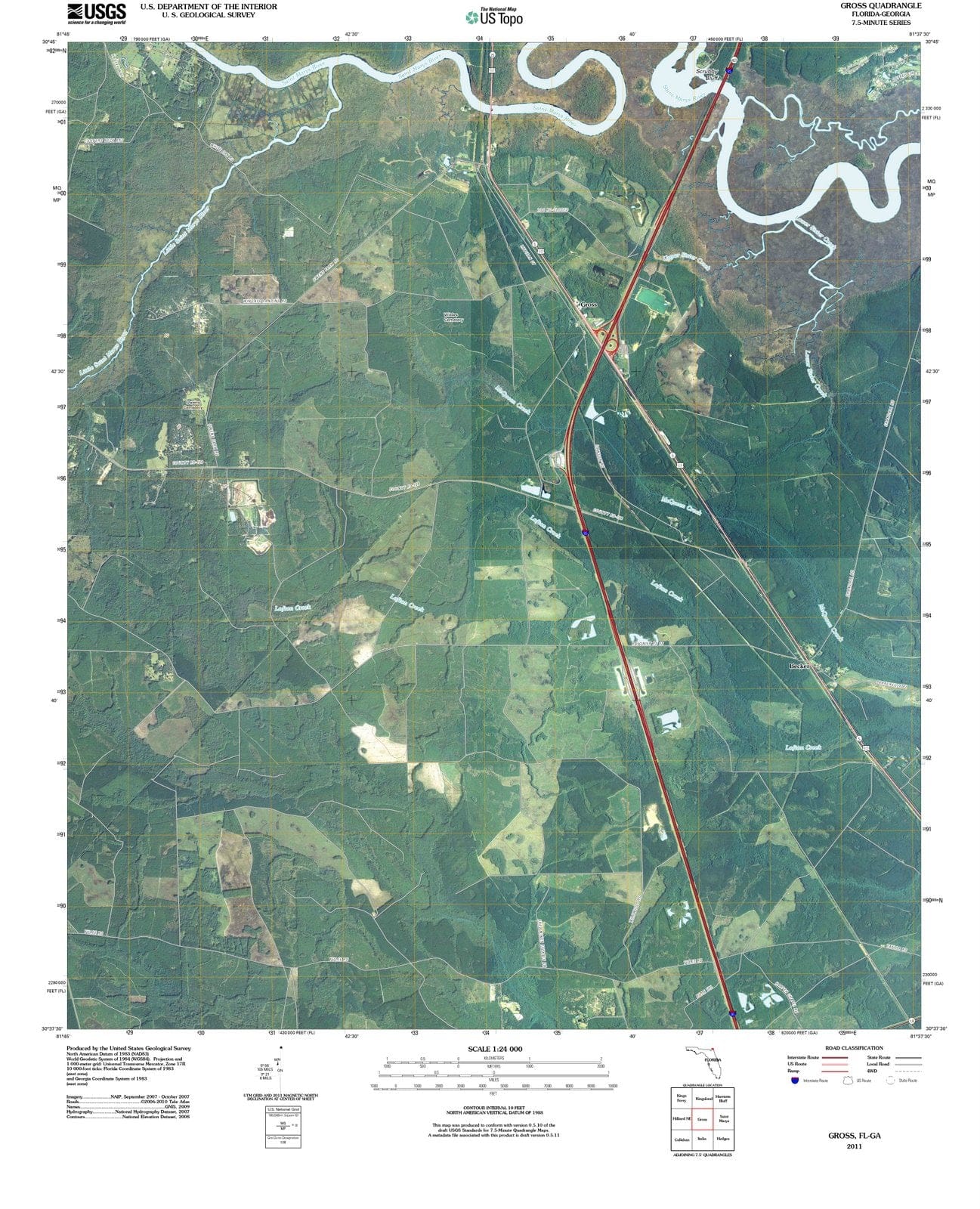 2011 Gross, FL - Florida - USGS Topographic Map