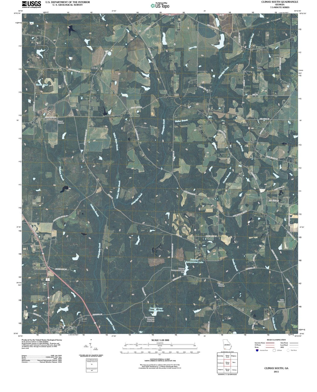 2011 Climax South, GA - Georgia - USGS Topographic Map