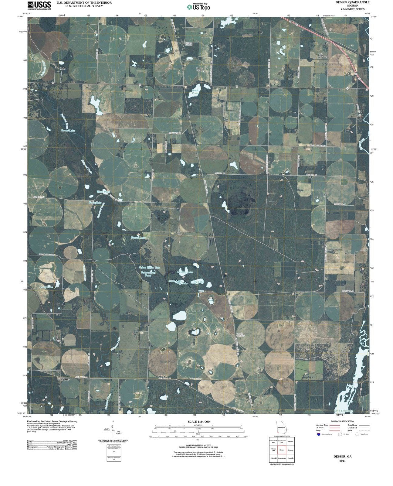 2011 Desser, GA - Georgia - USGS Topographic Map