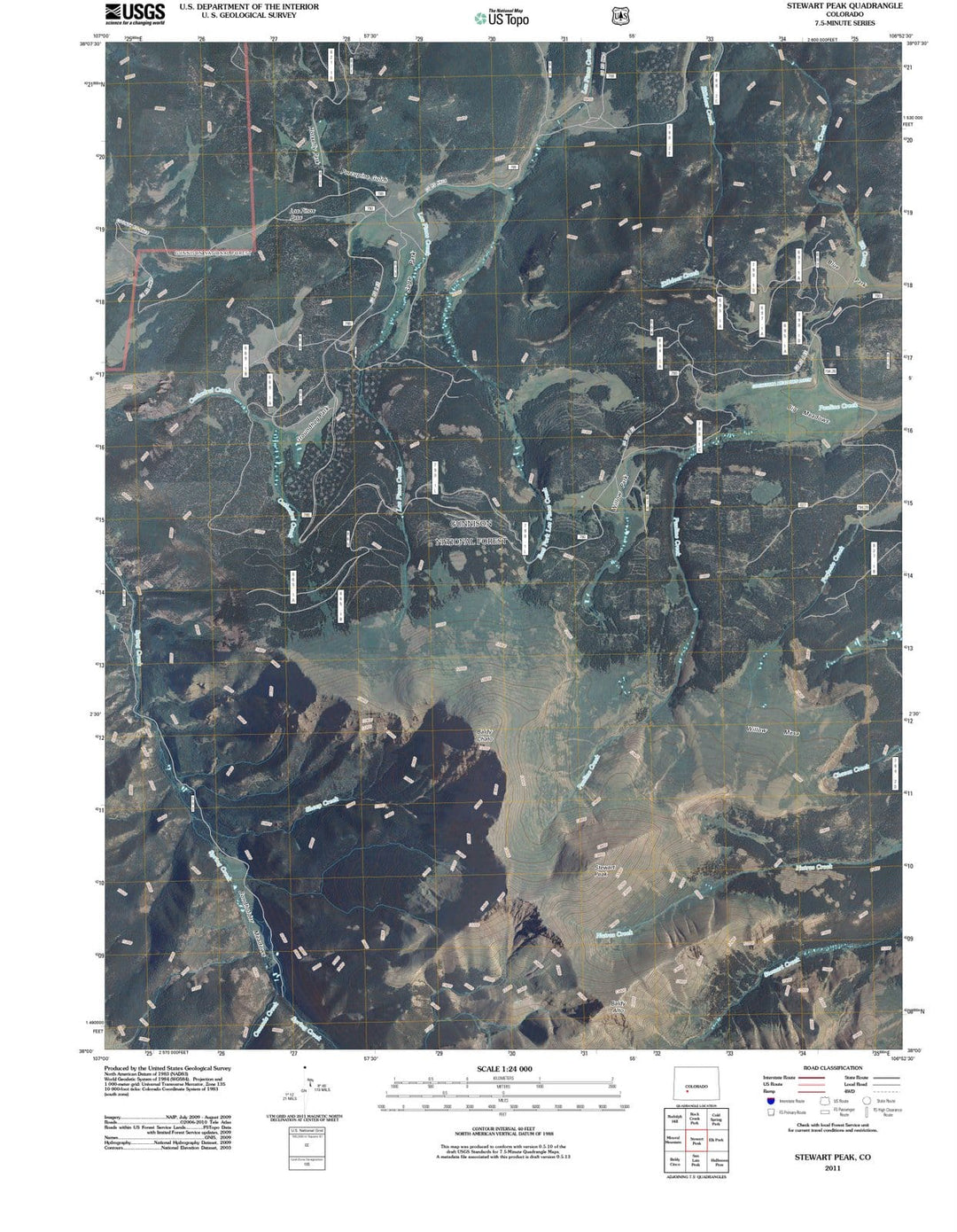 2011 Stewart Peak, CO - Colorado - USGS Topographic Map