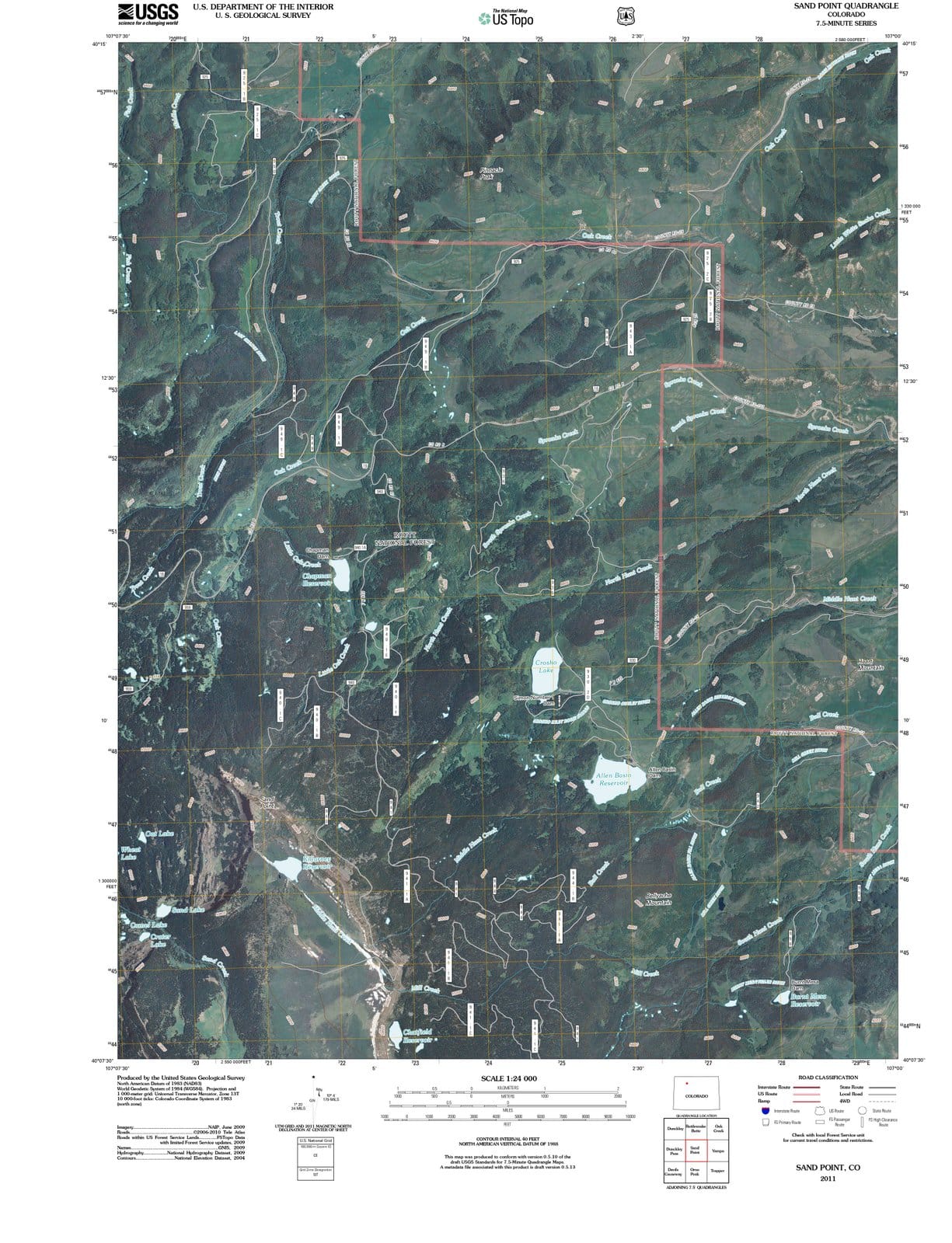 2011 Sand Point, CO - Colorado - USGS Topographic Map