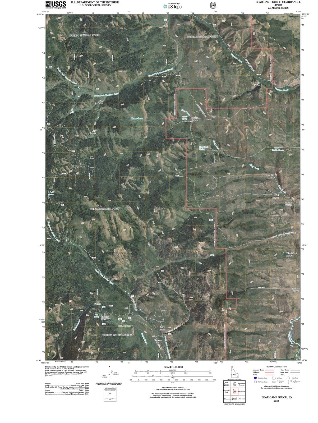 2011 Bear Camp Gulch, ID - Idaho - USGS Topographic Map