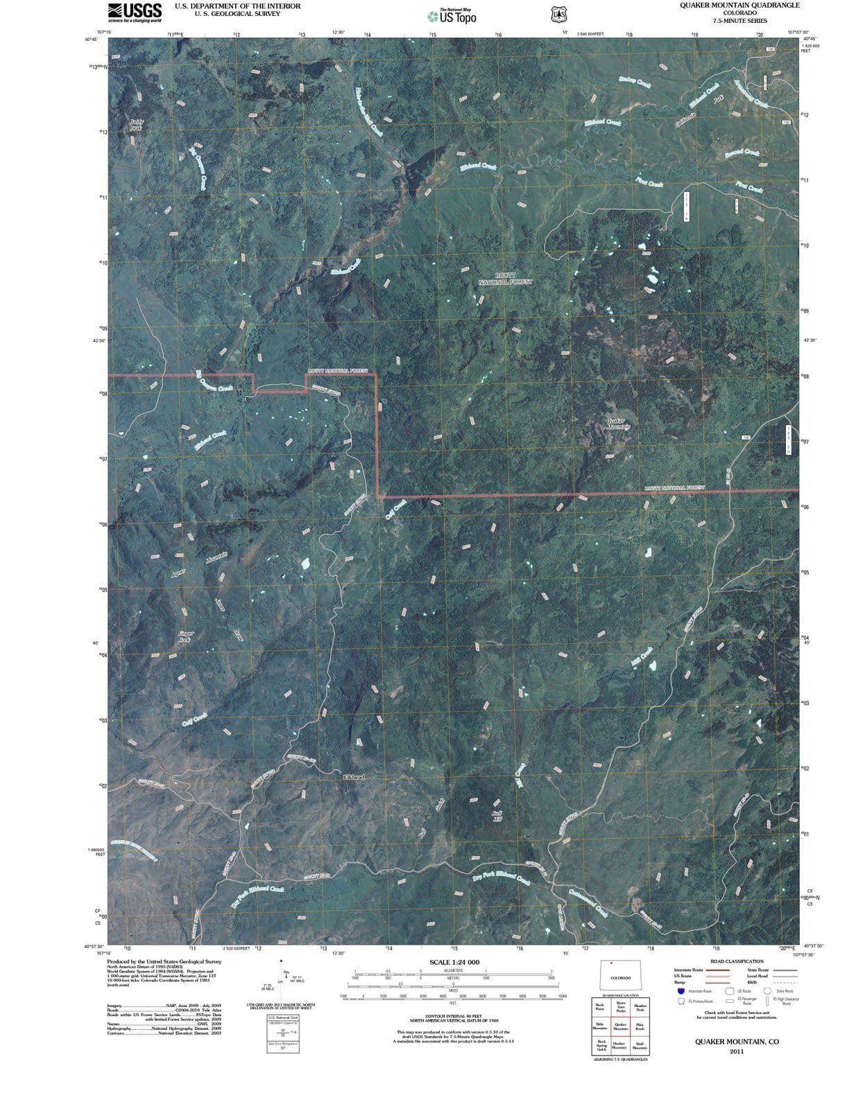 2011 Quaker Mountain, CO - Colorado - USGS Topographic Map