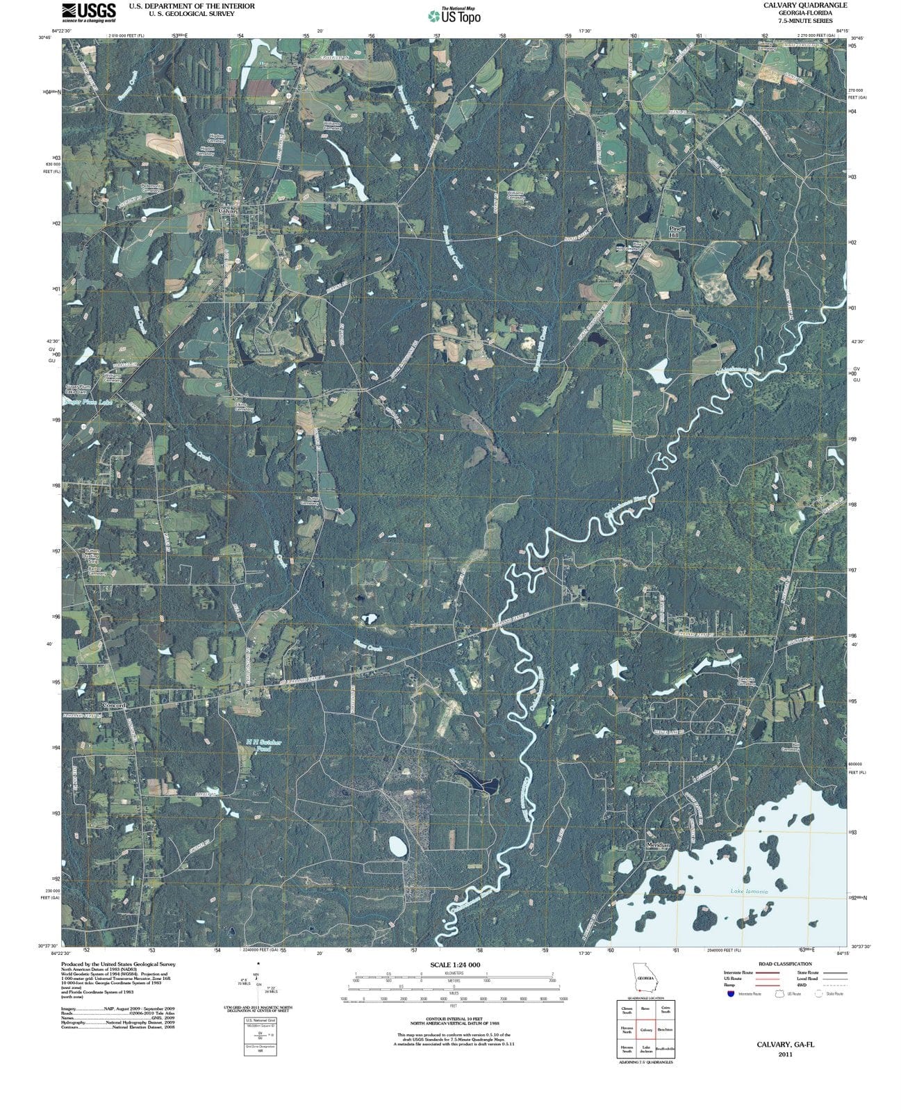 2011 Calvary, GA - Georgia - USGS Topographic Map