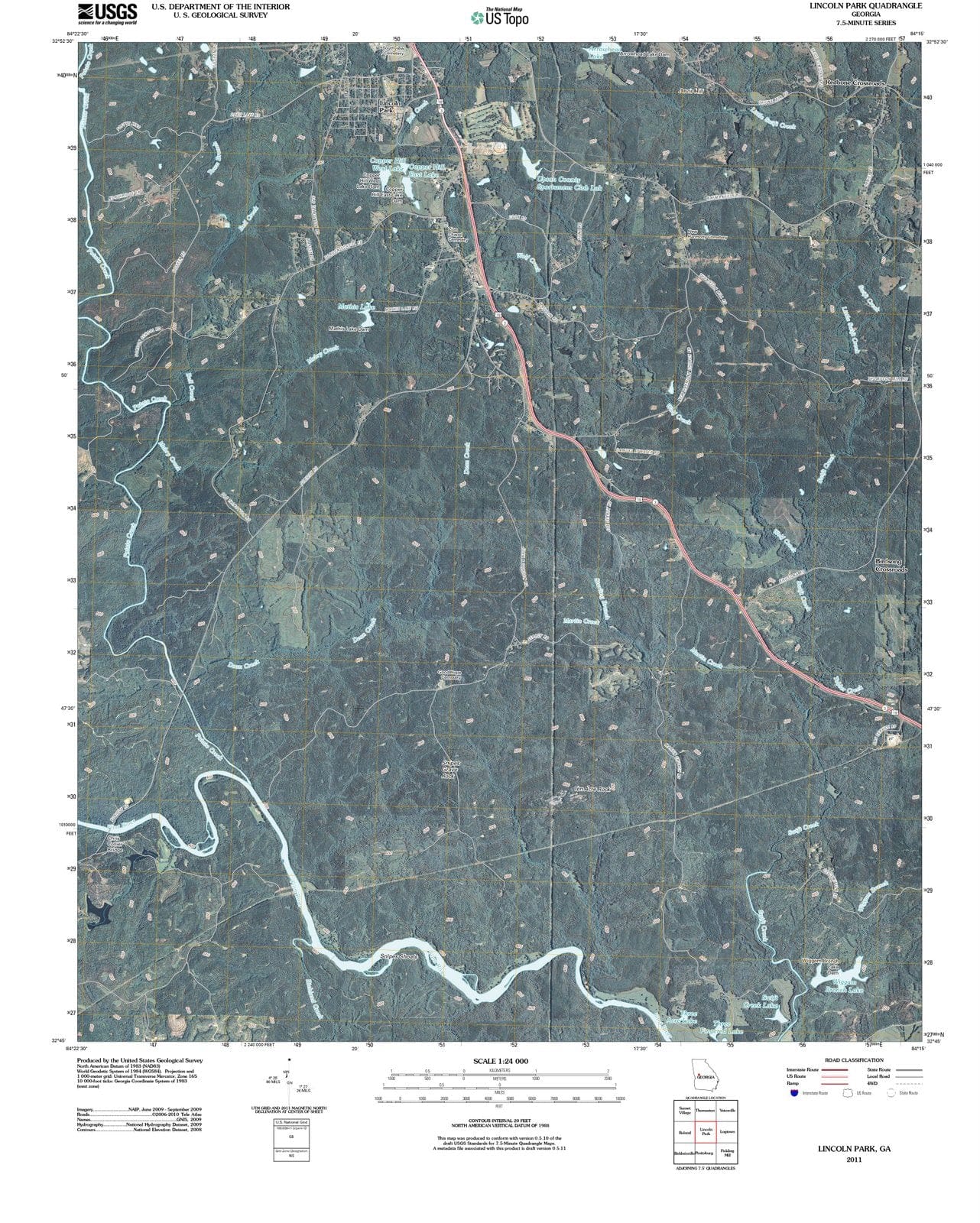 2011 Lincoln Park, GA - Georgia - USGS Topographic Map