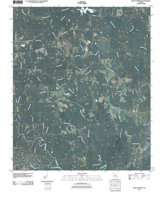 2011 Indian Springs, GA - Georgia - USGS Topographic Map