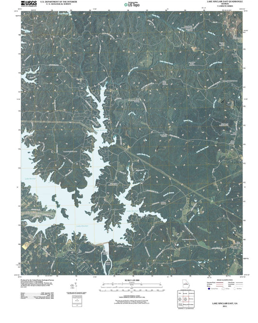 2011 Lake Sinclair East, GA - Georgia - USGS Topographic Map