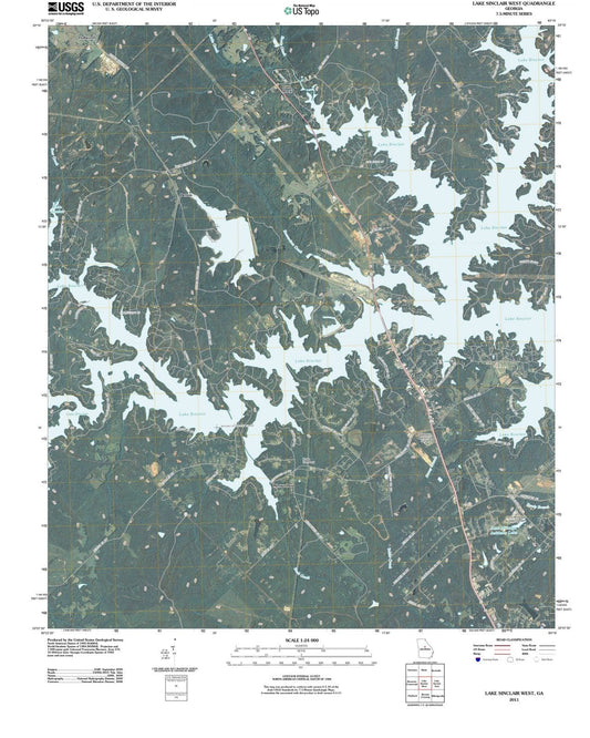 2011 Lake Sinclair West, GA - Georgia - USGS Topographic Map