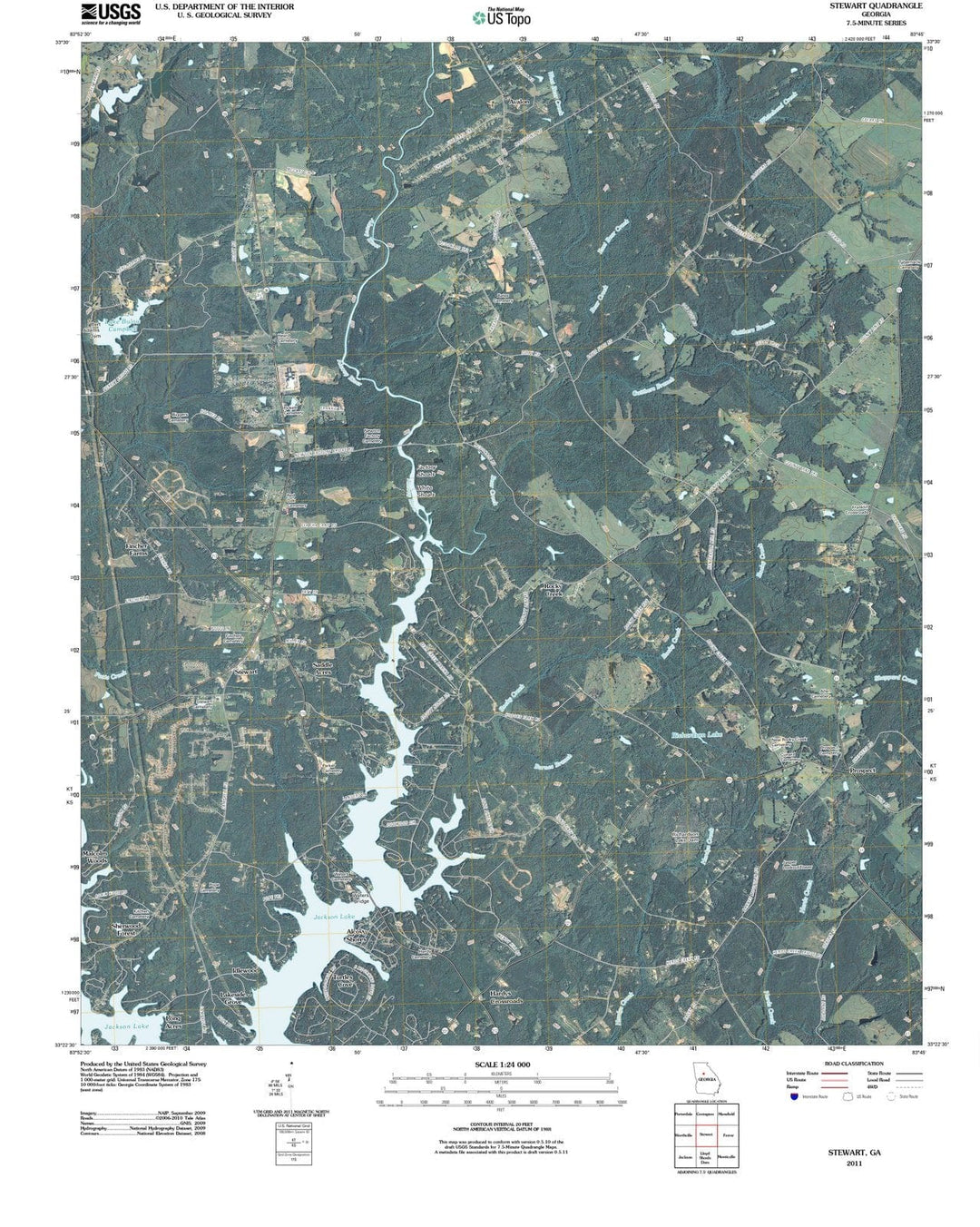 2011 Stewart, GA - Georgia - USGS Topographic Map