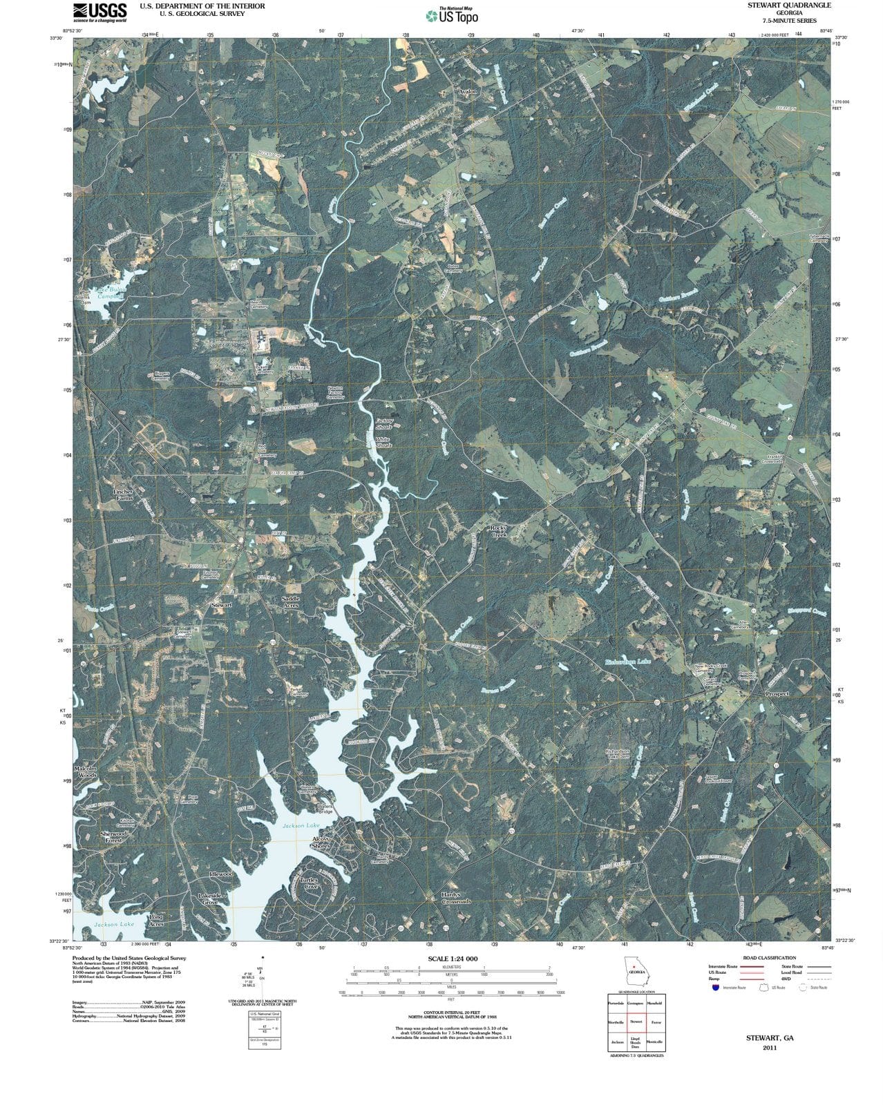 2011 Stewart, GA - Georgia - USGS Topographic Map