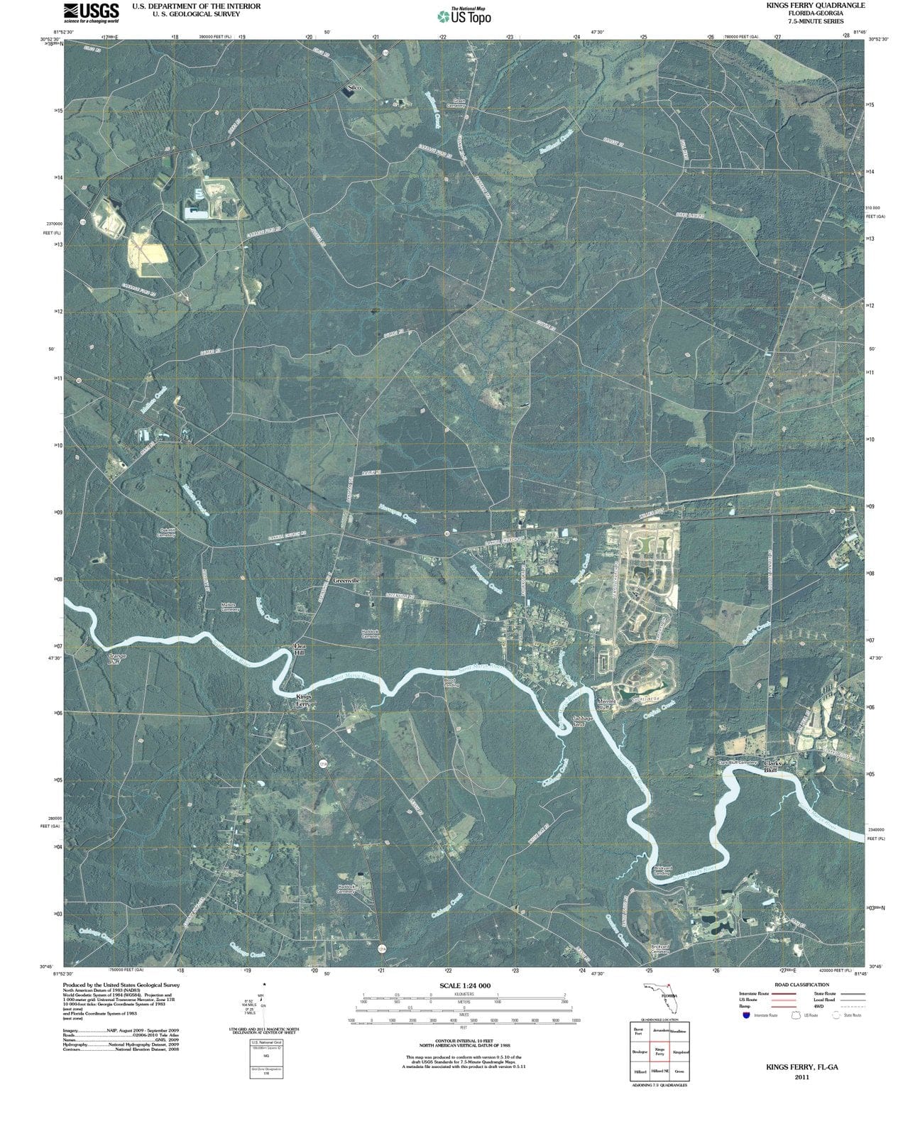 2011 Kings Ferry, FL - Florida - USGS Topographic Map