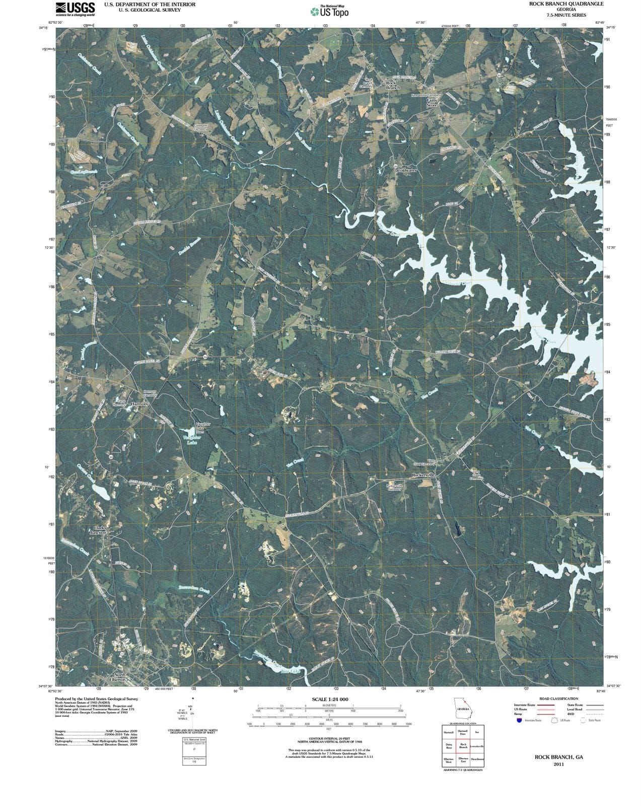 2011 Rock Branch, GA - Georgia - USGS Topographic Map