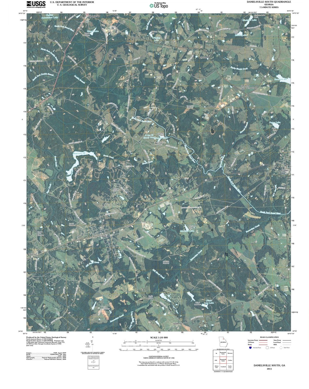 2011 Danielsville South, GA - Georgia - USGS Topographic Map