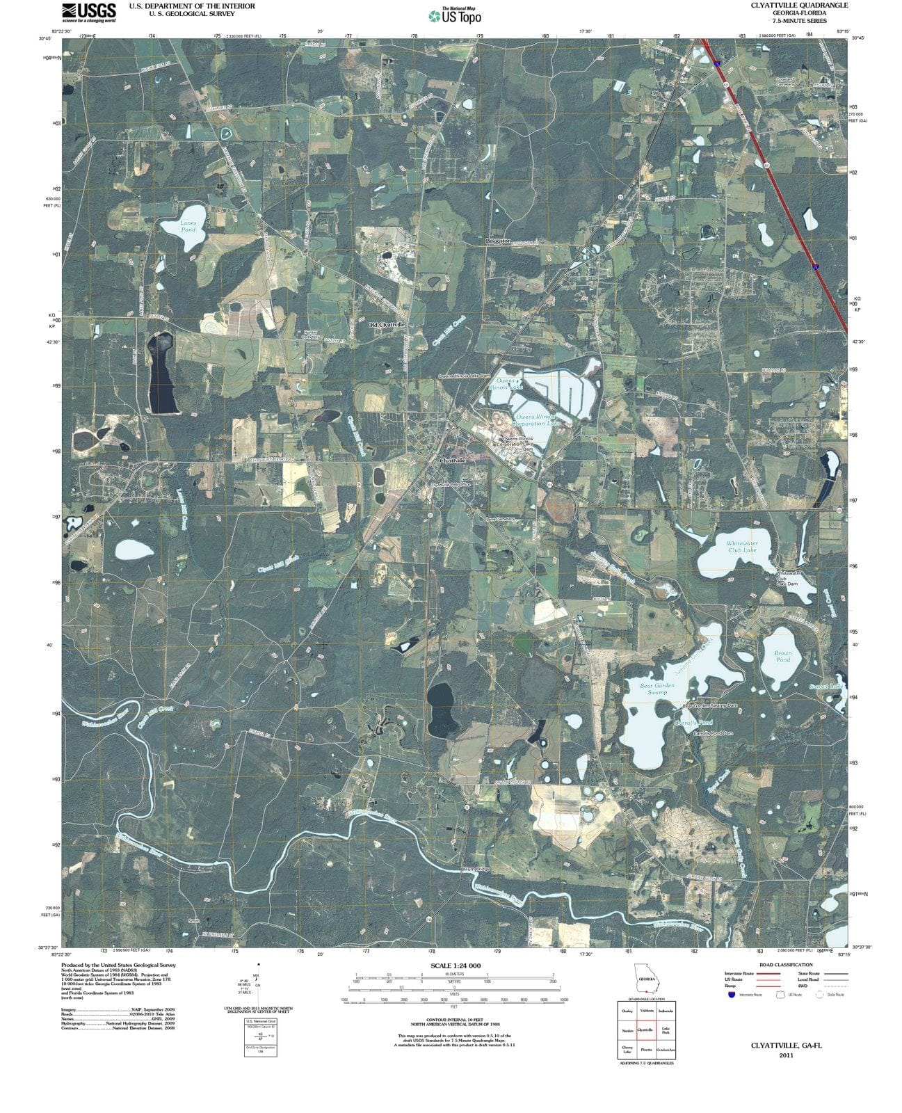 2011 Clyattville, GA - Georgia - USGS Topographic Map