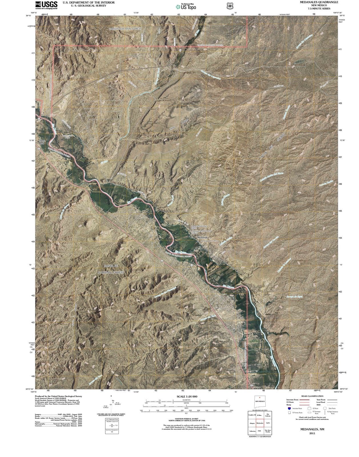 2011 Medanales, NM - New Mexico - USGS Topographic Map