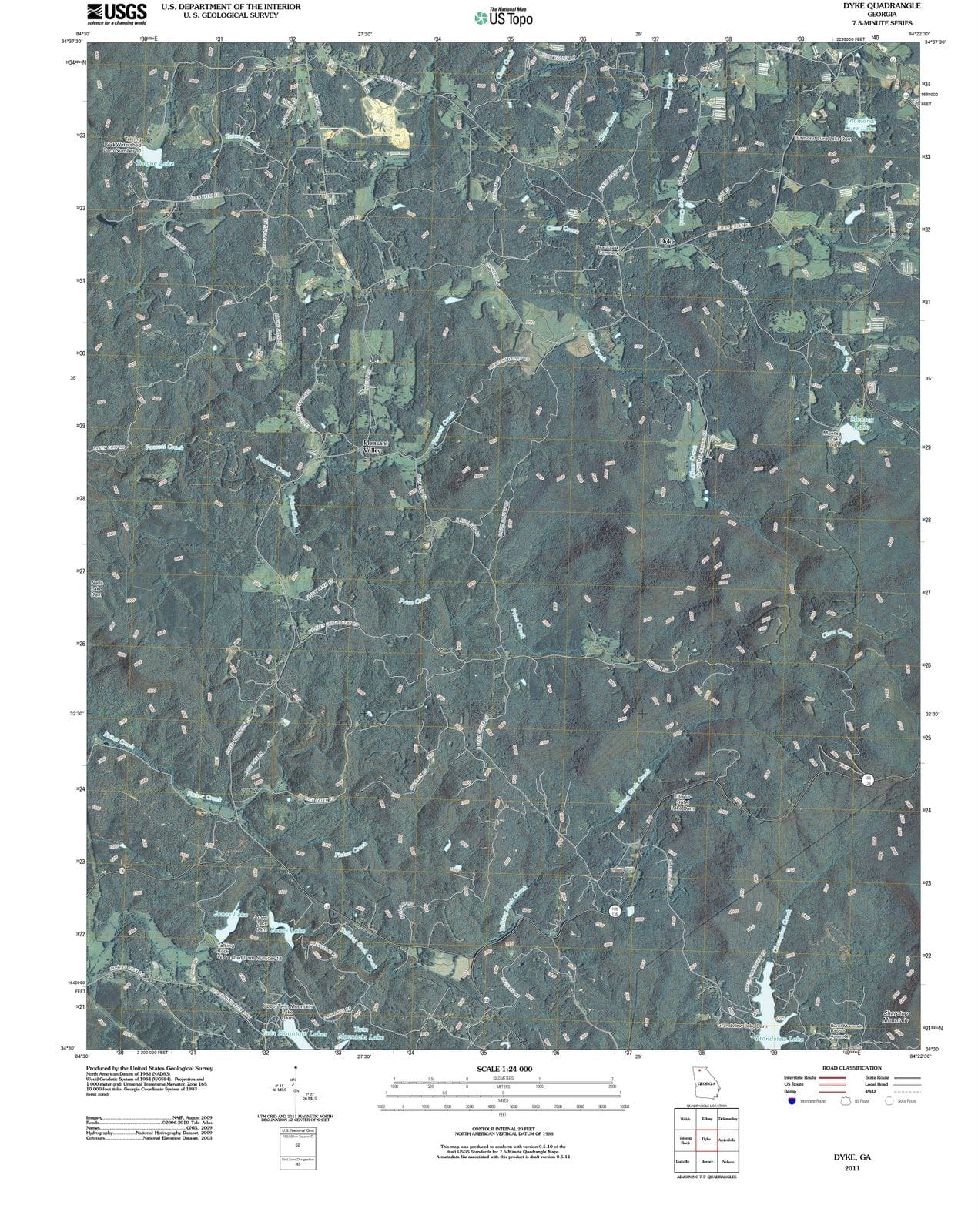 2011 Dyke, GA - Georgia - USGS Topographic Map