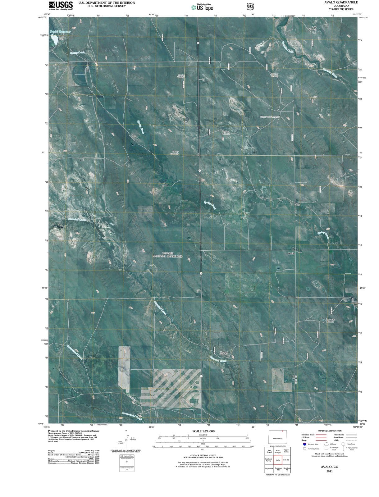 2011 Avalo, CO - Colorado - USGS Topographic Map