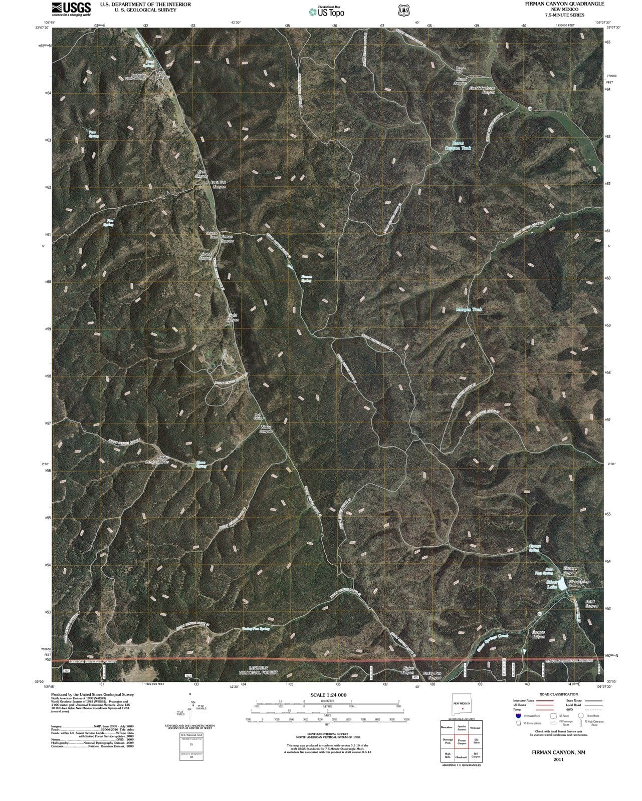 2011 Firman Canyon, NM - New Mexico - USGS Topographic Map