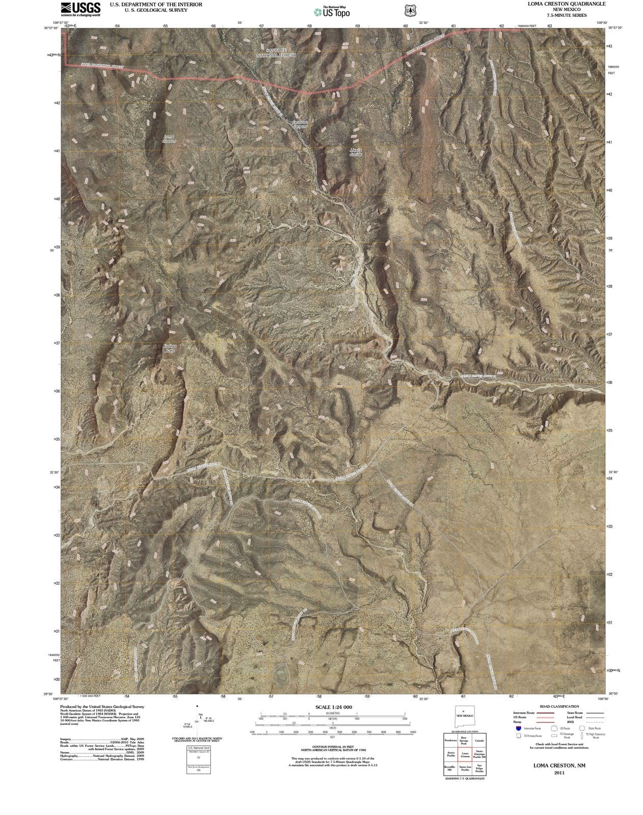 2011 Loma Creston, NM - New Mexico - USGS Topographic Map