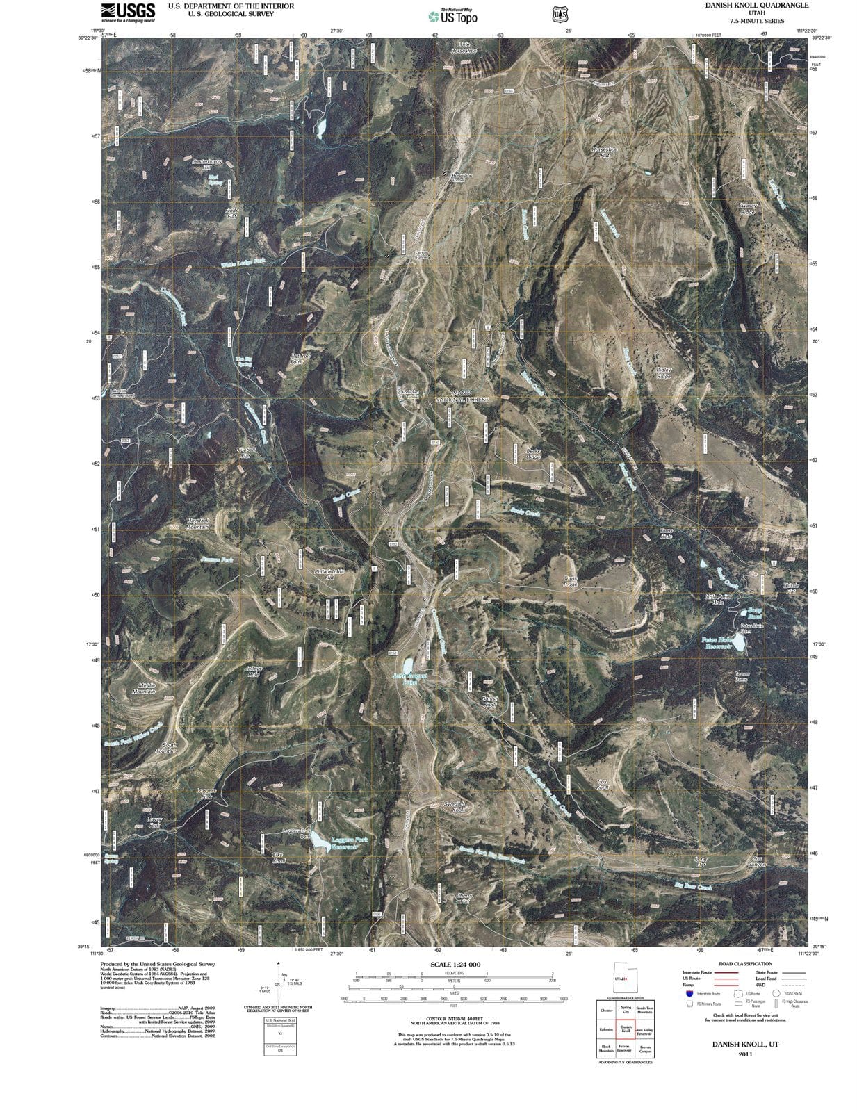 2011 Danish Knoll, UT - Utah - USGS Topographic Map