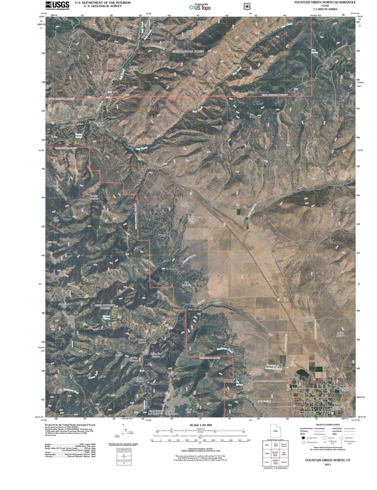 2011 Fountain Green North, UT - Utah - USGS Topographic Map