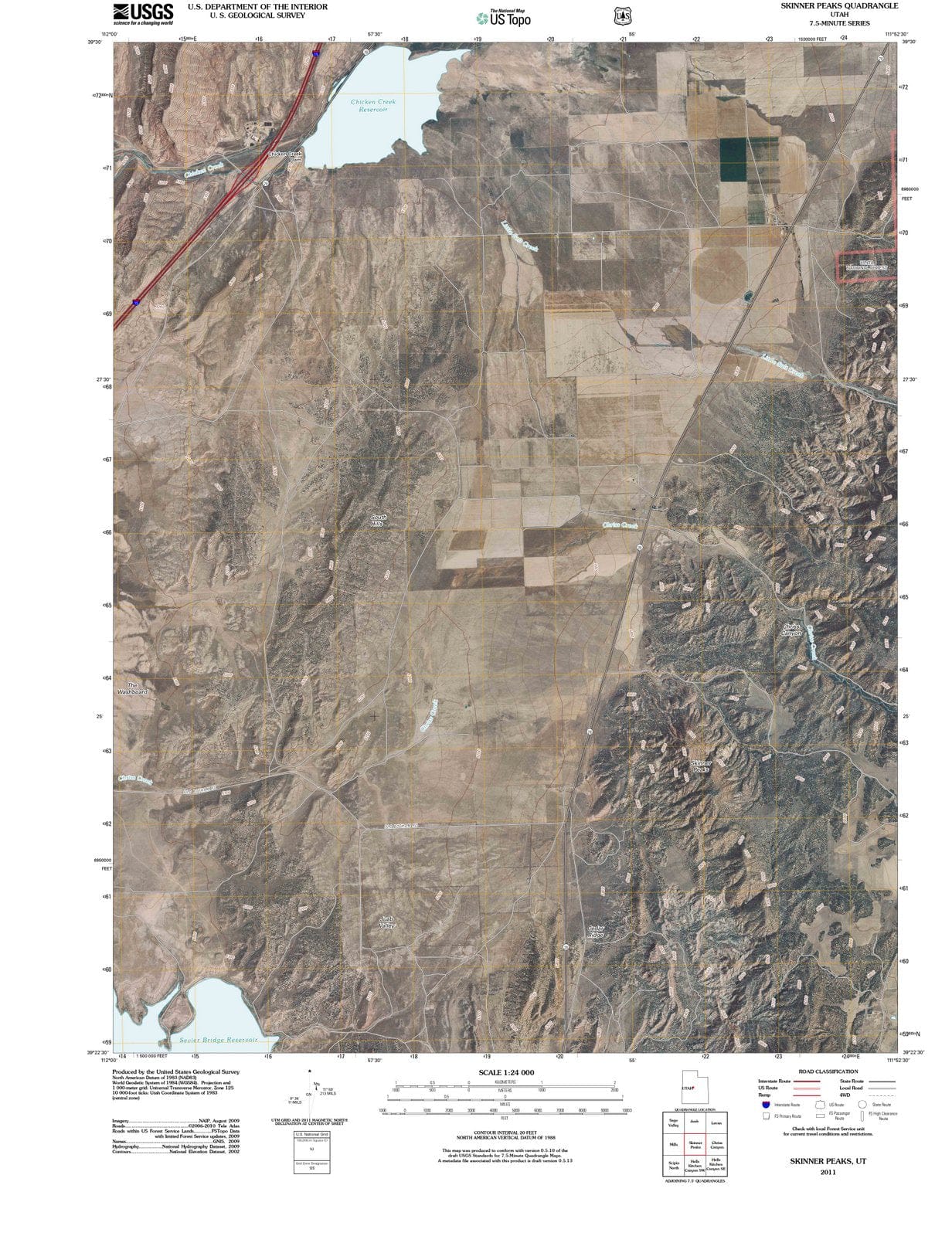 2011 Skinner Peaks, UT - Utah - USGS Topographic Map