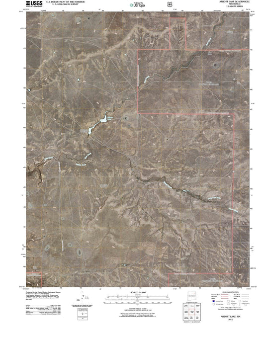 2011 Abbott Lake, NM - New Mexico - USGS Topographic Map