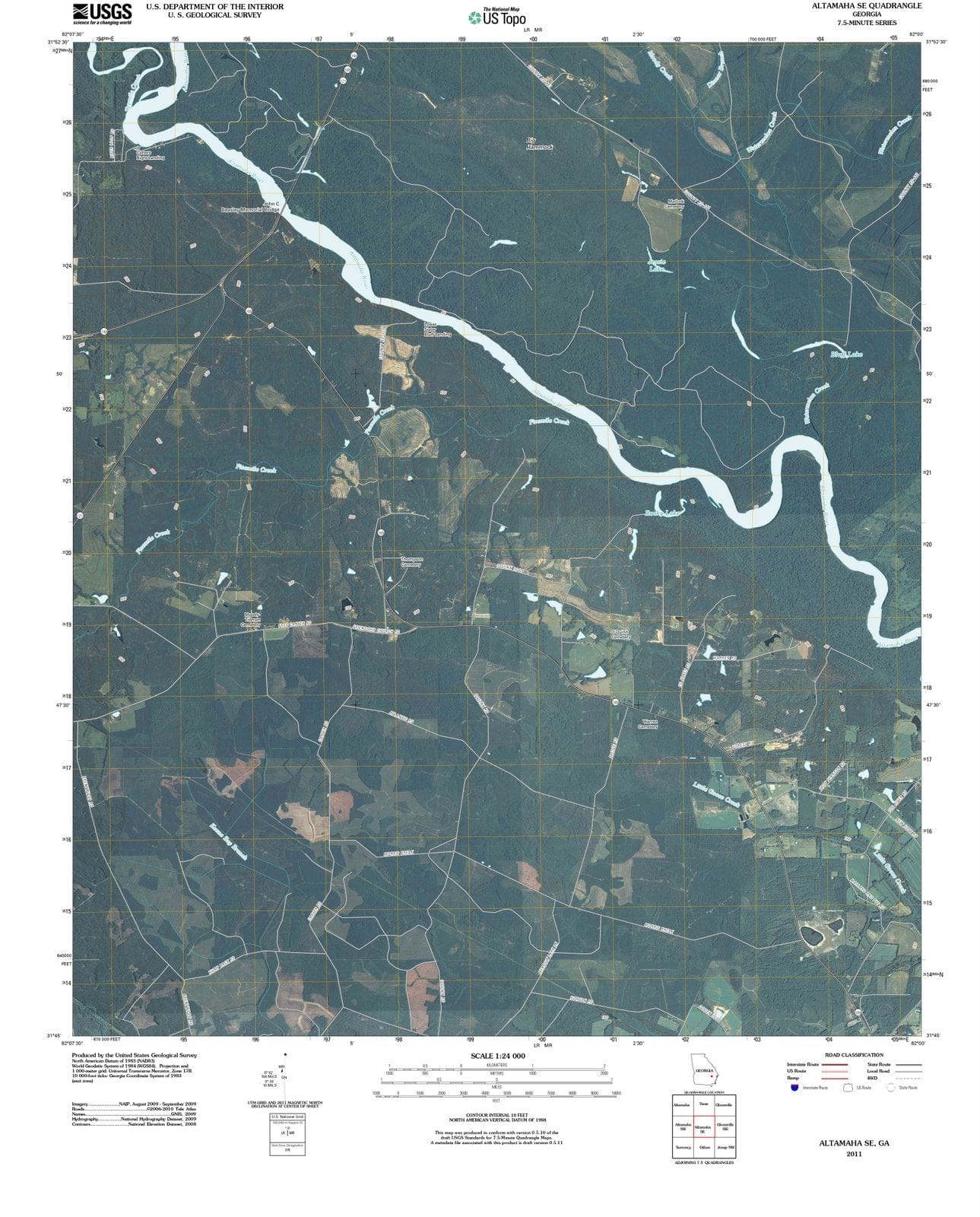2011 Altamaha, GA - Georgia - USGS Topographic Map v2