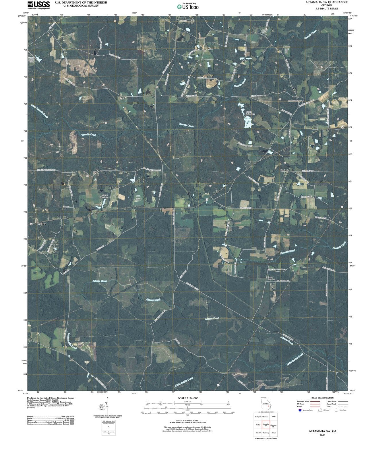 2011 Altamaha, GA - Georgia - USGS Topographic Map v3