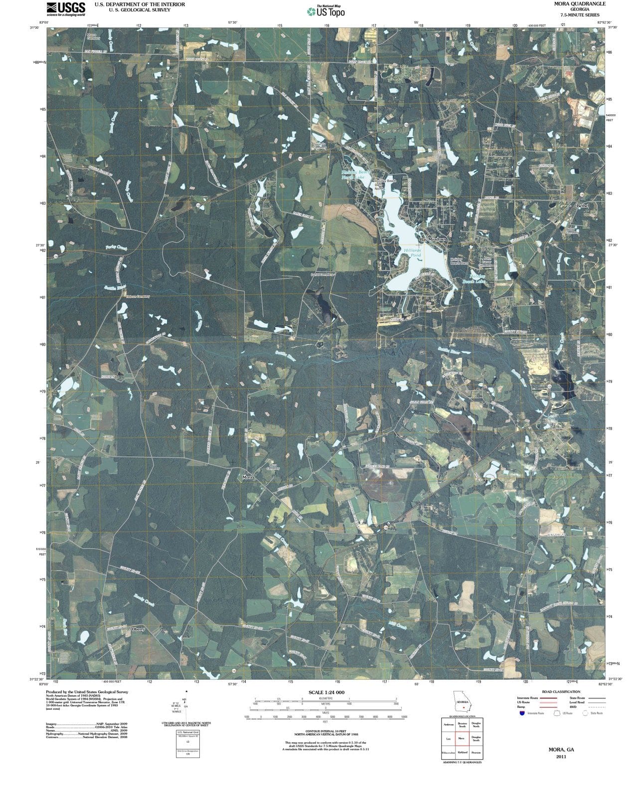 2011 Mora, GA - Georgia - USGS Topographic Map