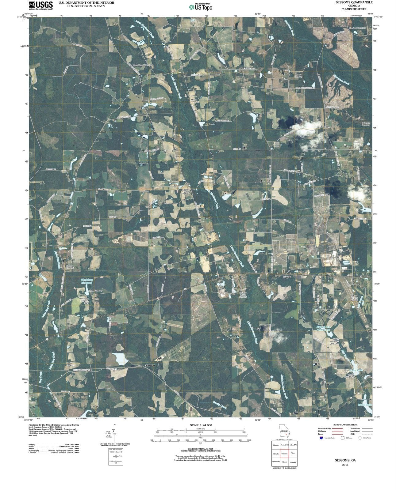 2011 Sessoms, GA - Georgia - USGS Topographic Map