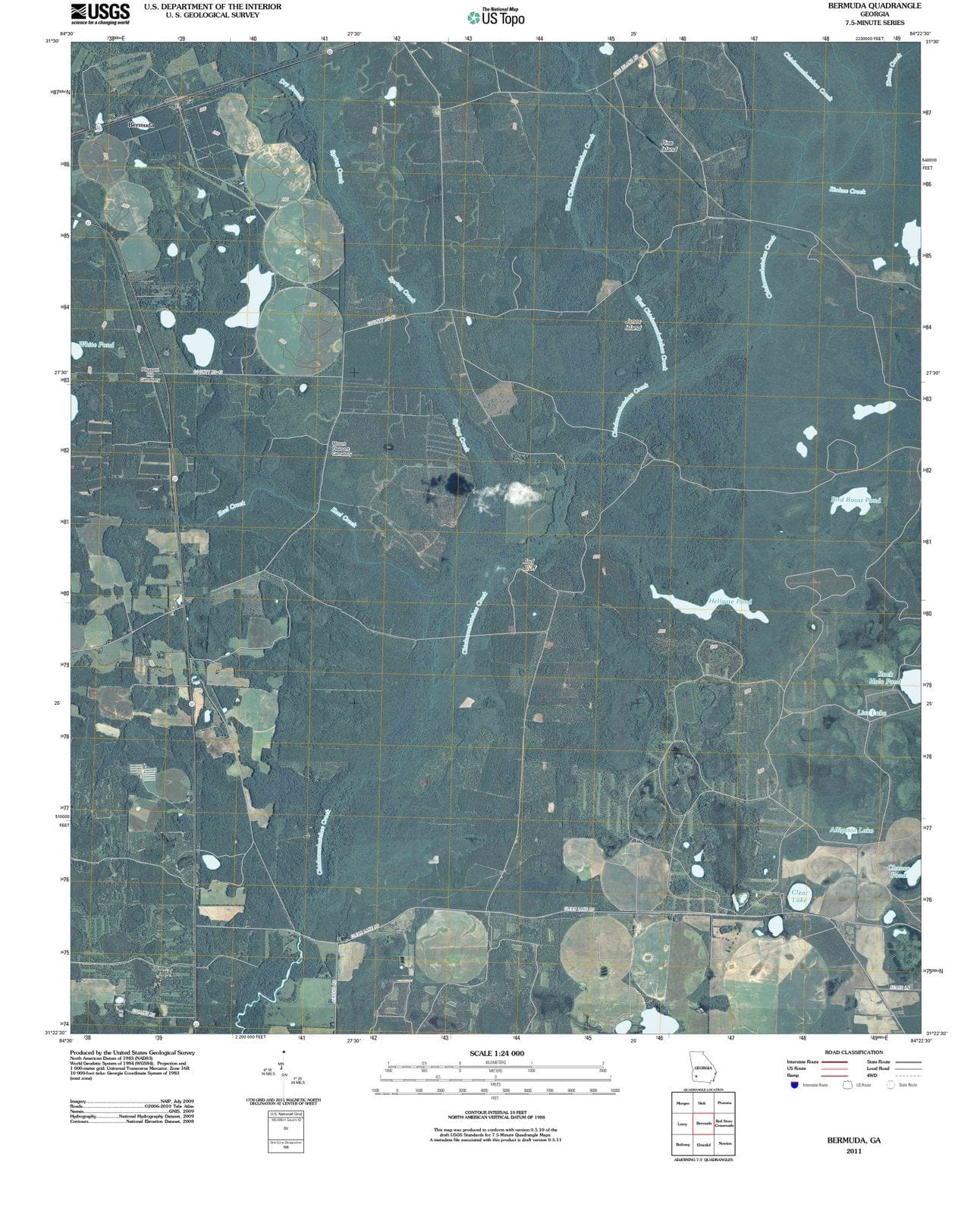 2011 Bermuda, GA - Georgia - USGS Topographic Map