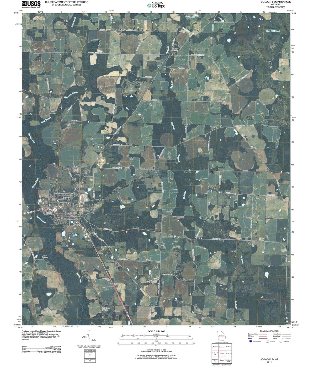 2011 Colquitt, GA - Georgia - USGS Topographic Map