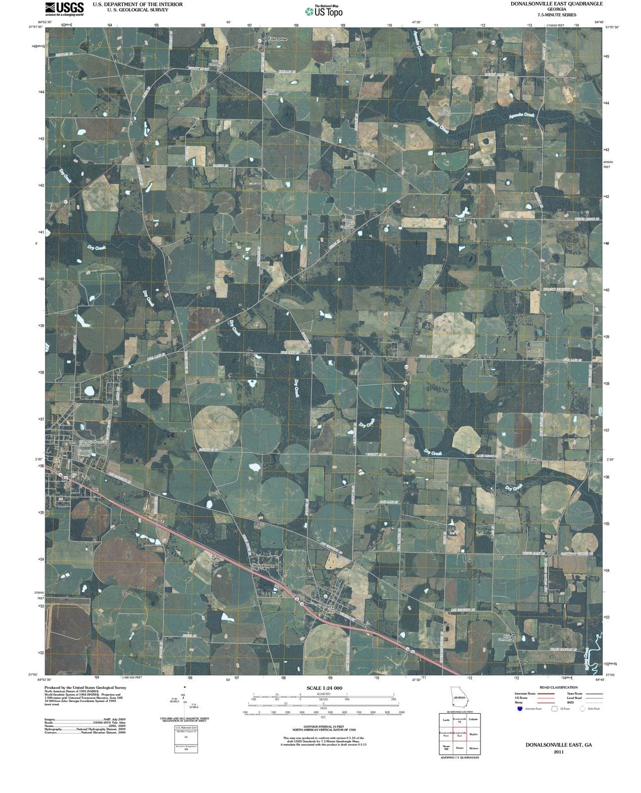 2011 Donalsonville East, GA - Georgia - USGS Topographic Map