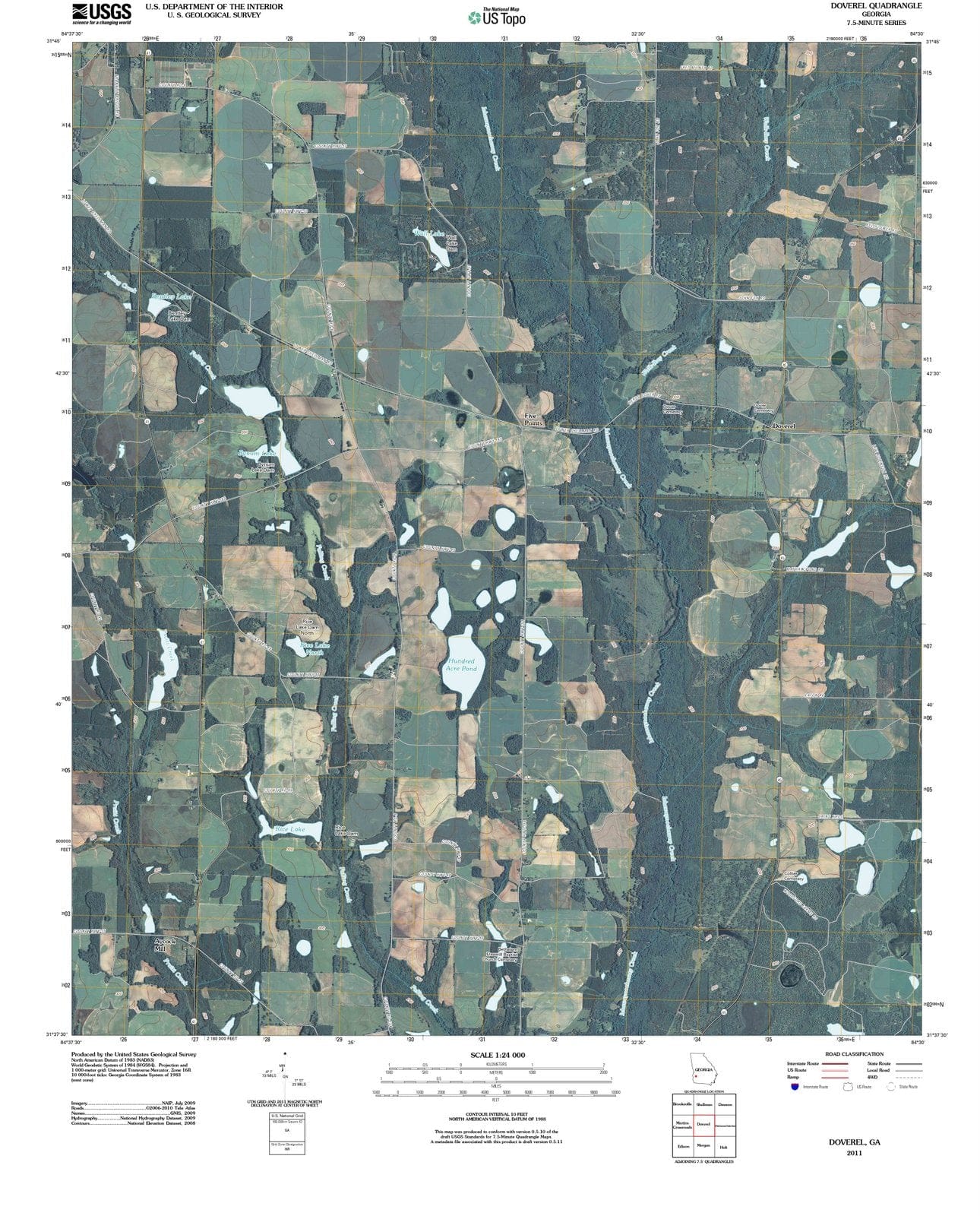 2011 Doverel, GA - Georgia - USGS Topographic Map