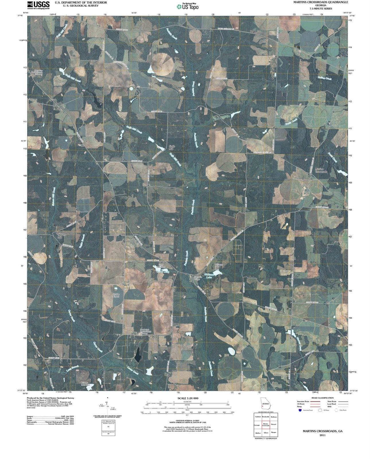 2011 Martins Crossroads, GA - Georgia - USGS Topographic Map