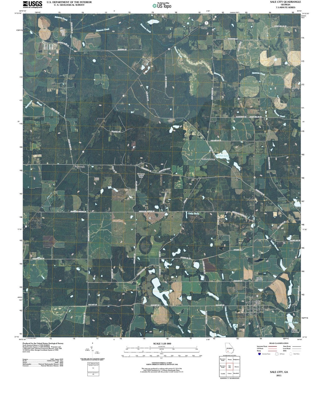 2011 Sale City, GA - Georgia - USGS Topographic Map