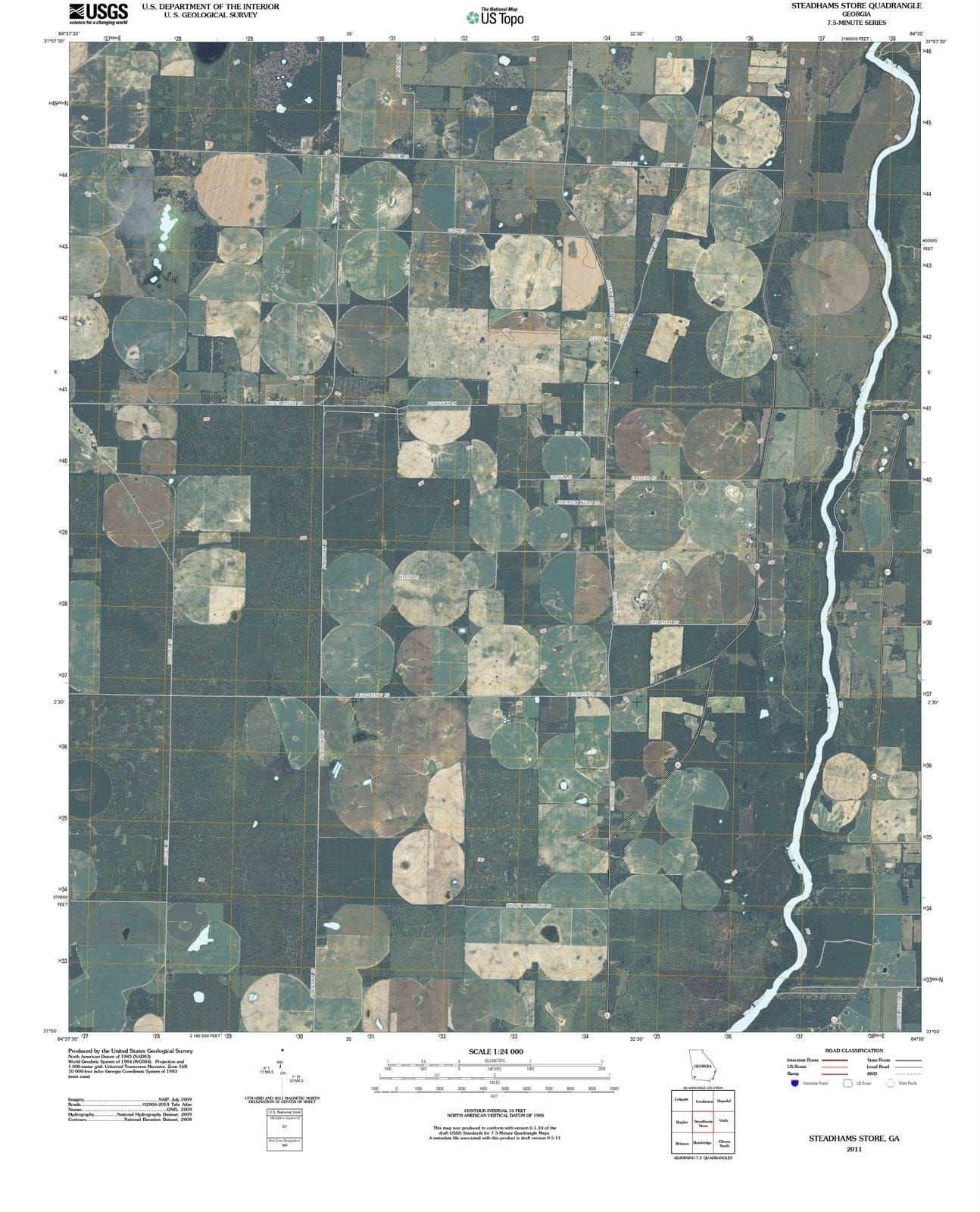 2011 Steadhams Store, GA - Georgia - USGS Topographic Map