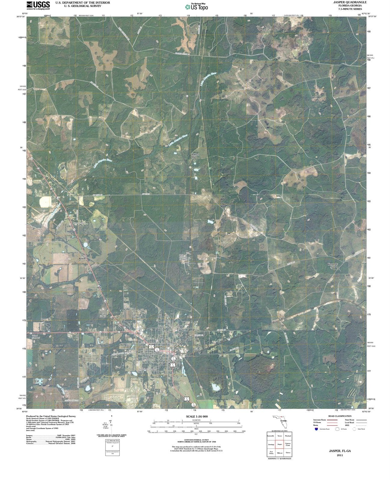 2011 Jasper, FL - Florida - USGS Topographic Map