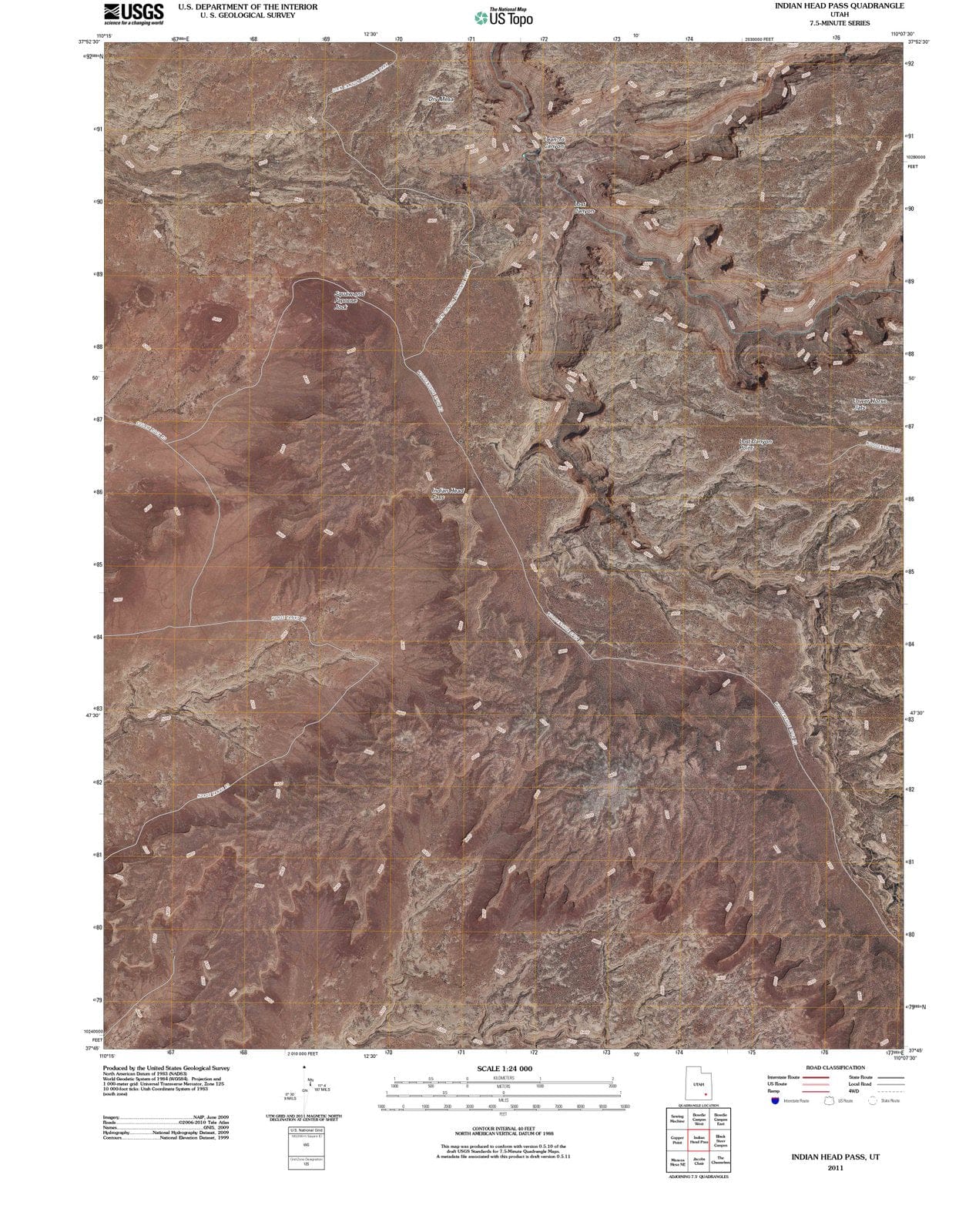 2011 Indian Head Pass, UT - Utah - USGS Topographic Map