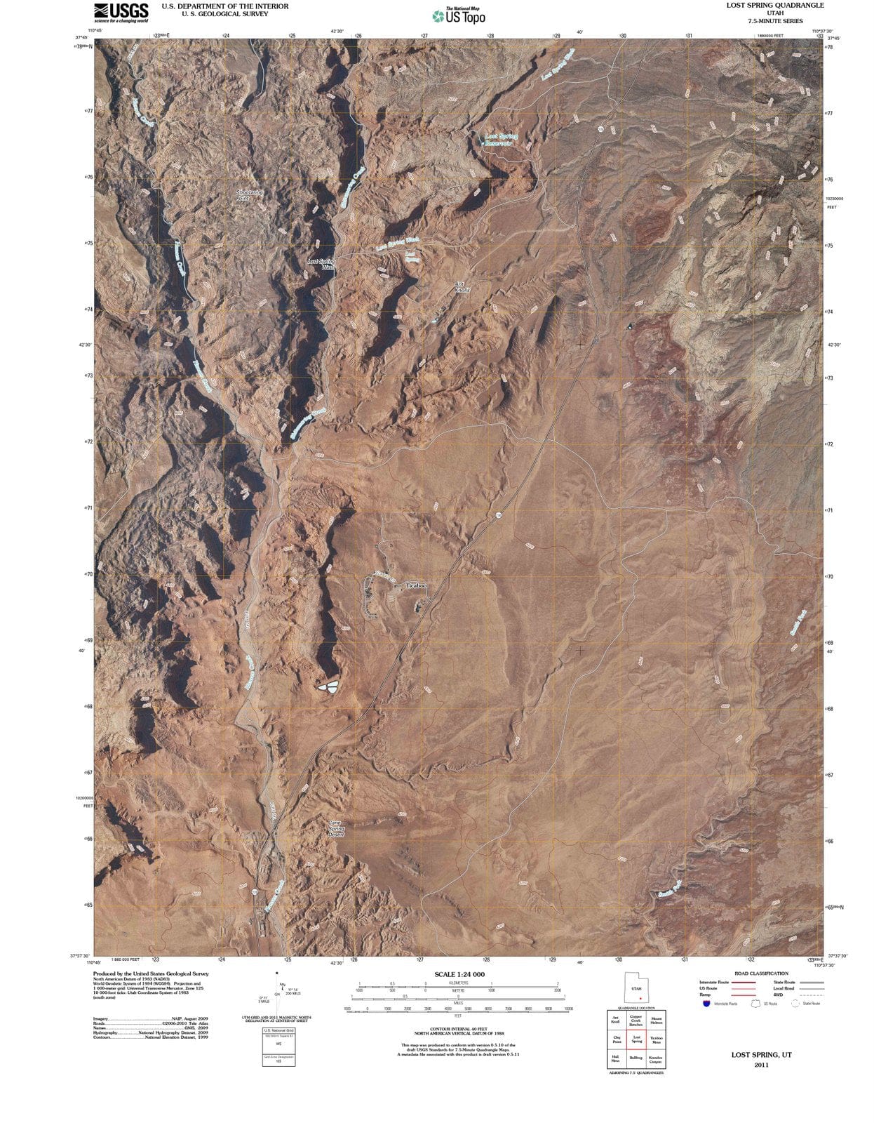 2011 Lost Spring, UT - Utah - USGS Topographic Map