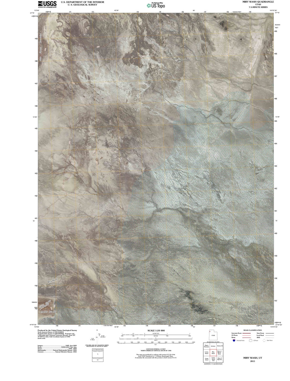 2011 Miry Wash, UT - Utah - USGS Topographic Map