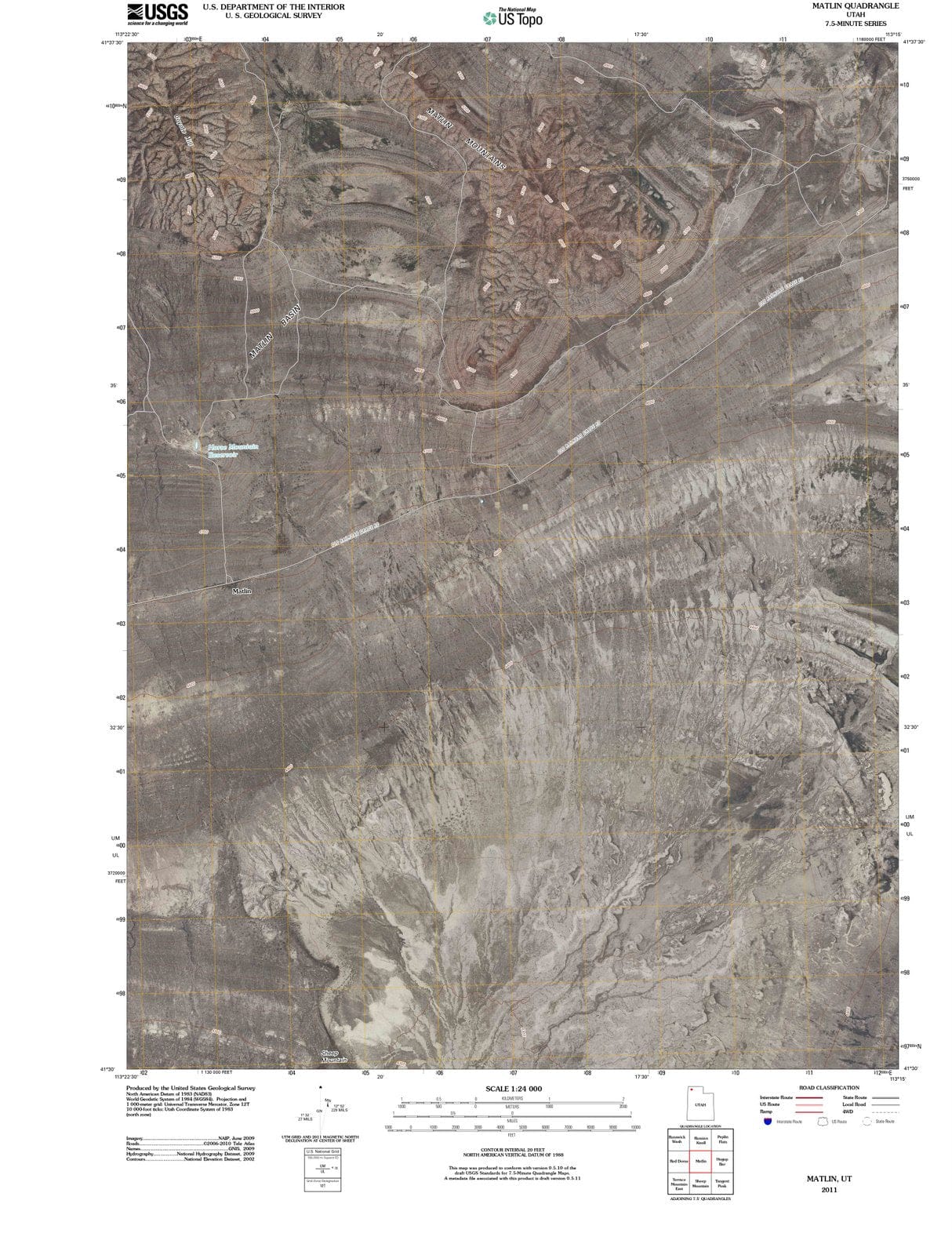 2011 Matlin, UT - Utah - USGS Topographic Map