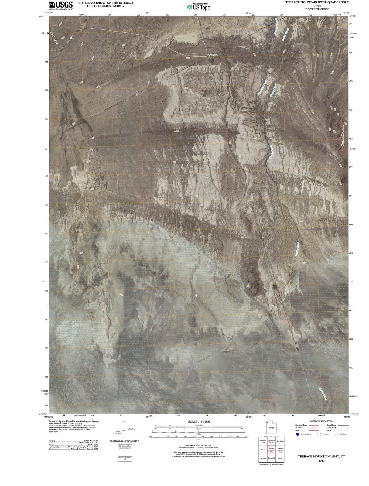 2011 Terrace Mountain West, UT - Utah - USGS Topographic Map