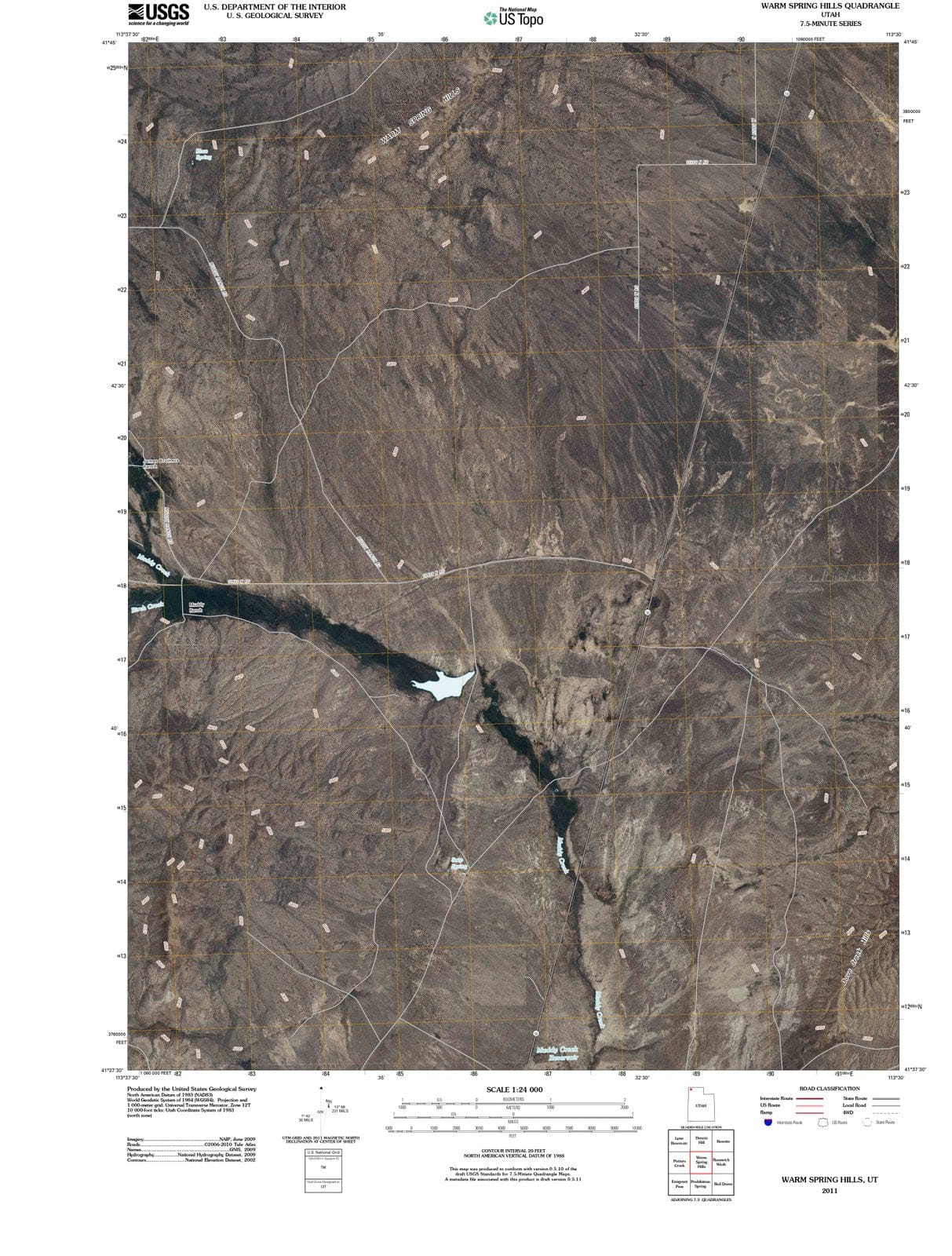 2011 Warm Spring Hills, UT - Utah - USGS Topographic Map