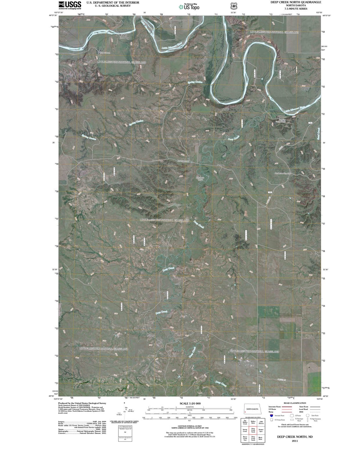 2011 Deep Creek North, ND - North Dakota - USGS Topographic Map