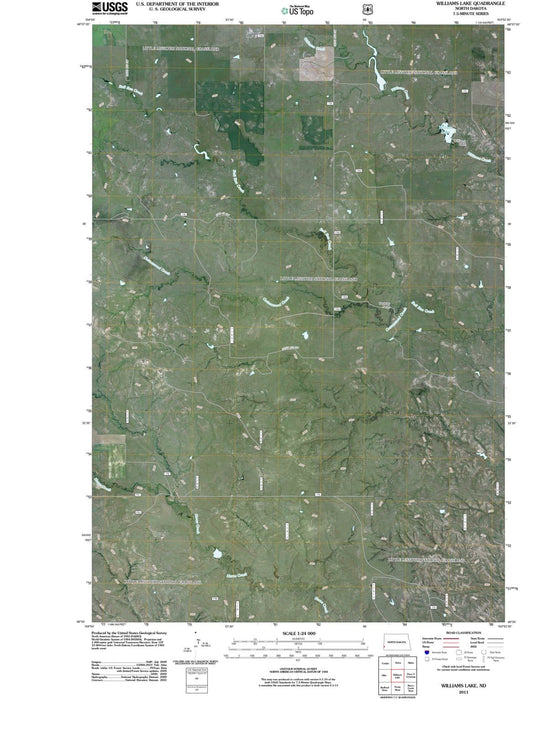 2011 Williams Lake, ND - North Dakota - USGS Topographic Map